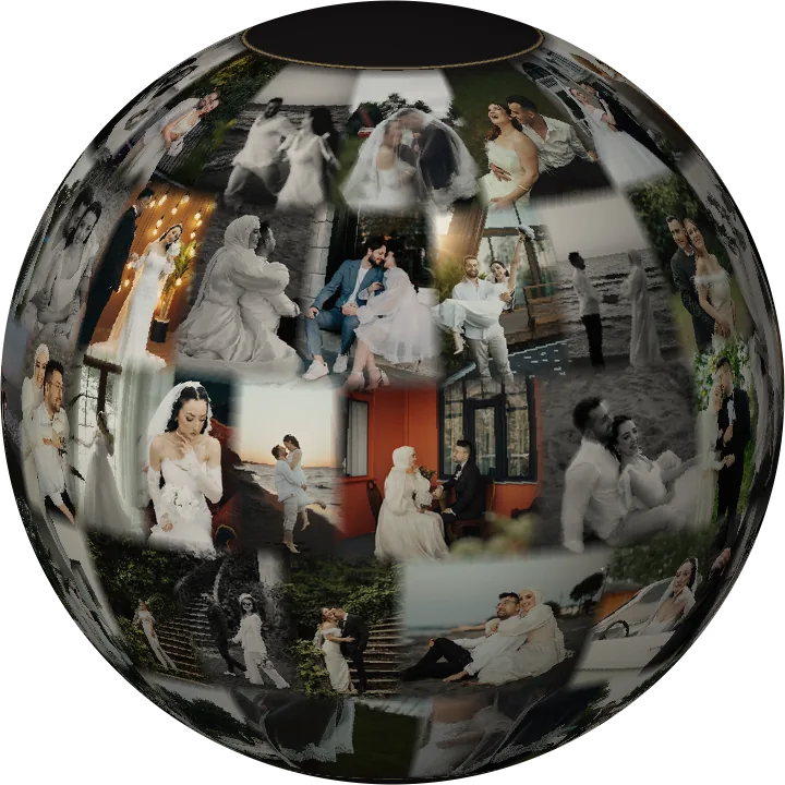 Bi Dünya Fotoğraf çekimlerinden oluşan fotoğraf küresi
